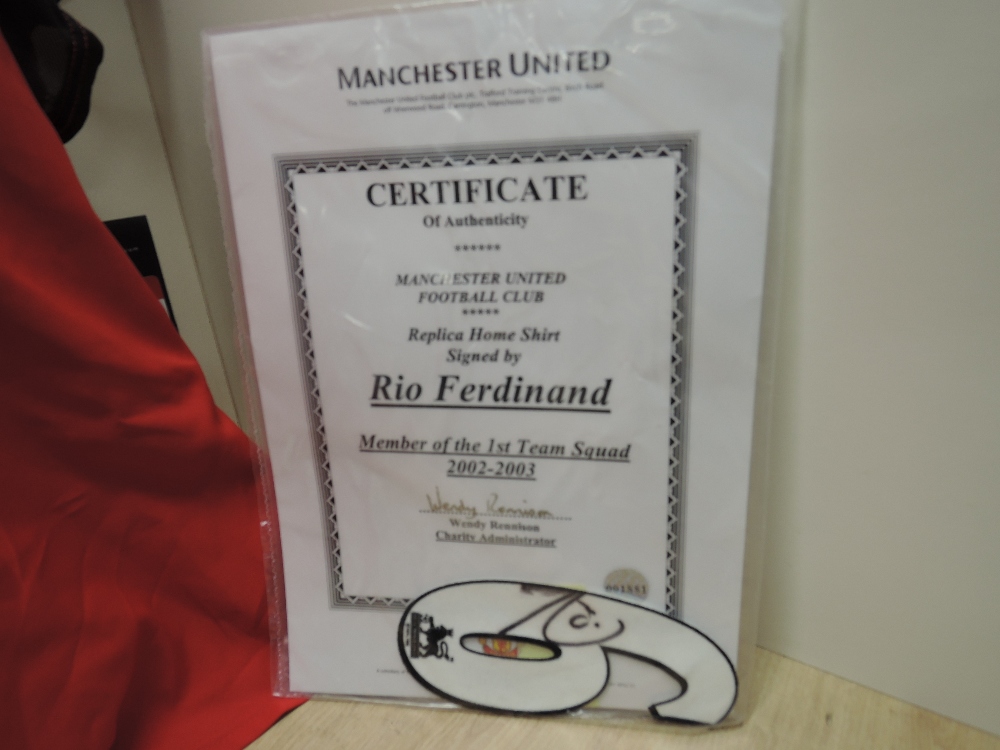 2002-2003 Manchester United Replica Football Shirt, No 6 Rio Ferdinand, bearing signature to the - Image 2 of 2