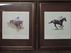 Horse Racing Prints, Aldaniti with Bob Champion up and Grittar with Dick Saunders up, 1981 & 1982