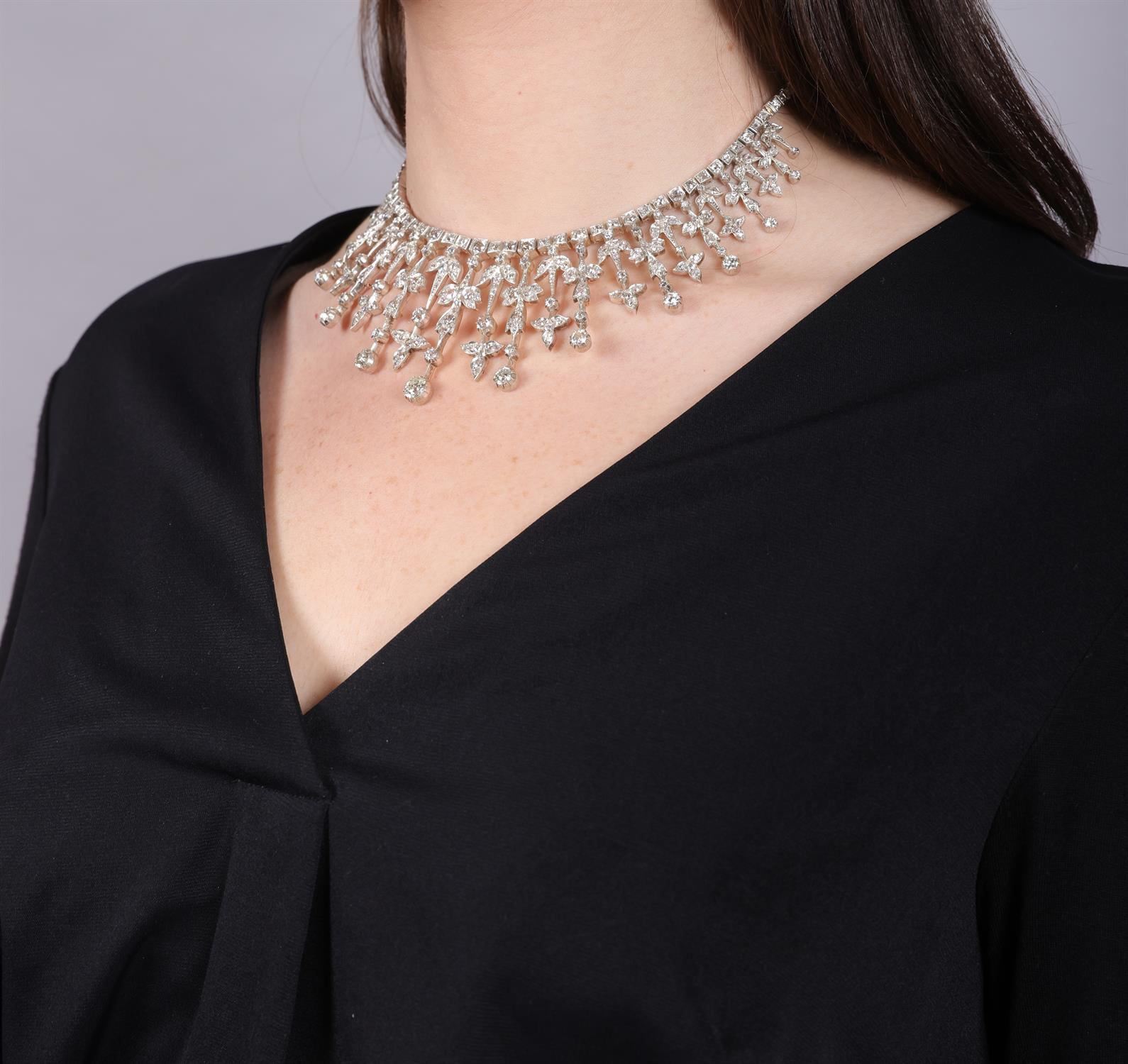 A LATE 19TH CENTURY DIAMOND TIARA/NECKLACE, CIRCA 1890 Designed as a series of graduated - Image 6 of 9