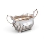 AN IRISH GEORGE III SILVER TWO HANDLED SUGAR BOWL Dublin c.1813, makers mark partially rubbed,