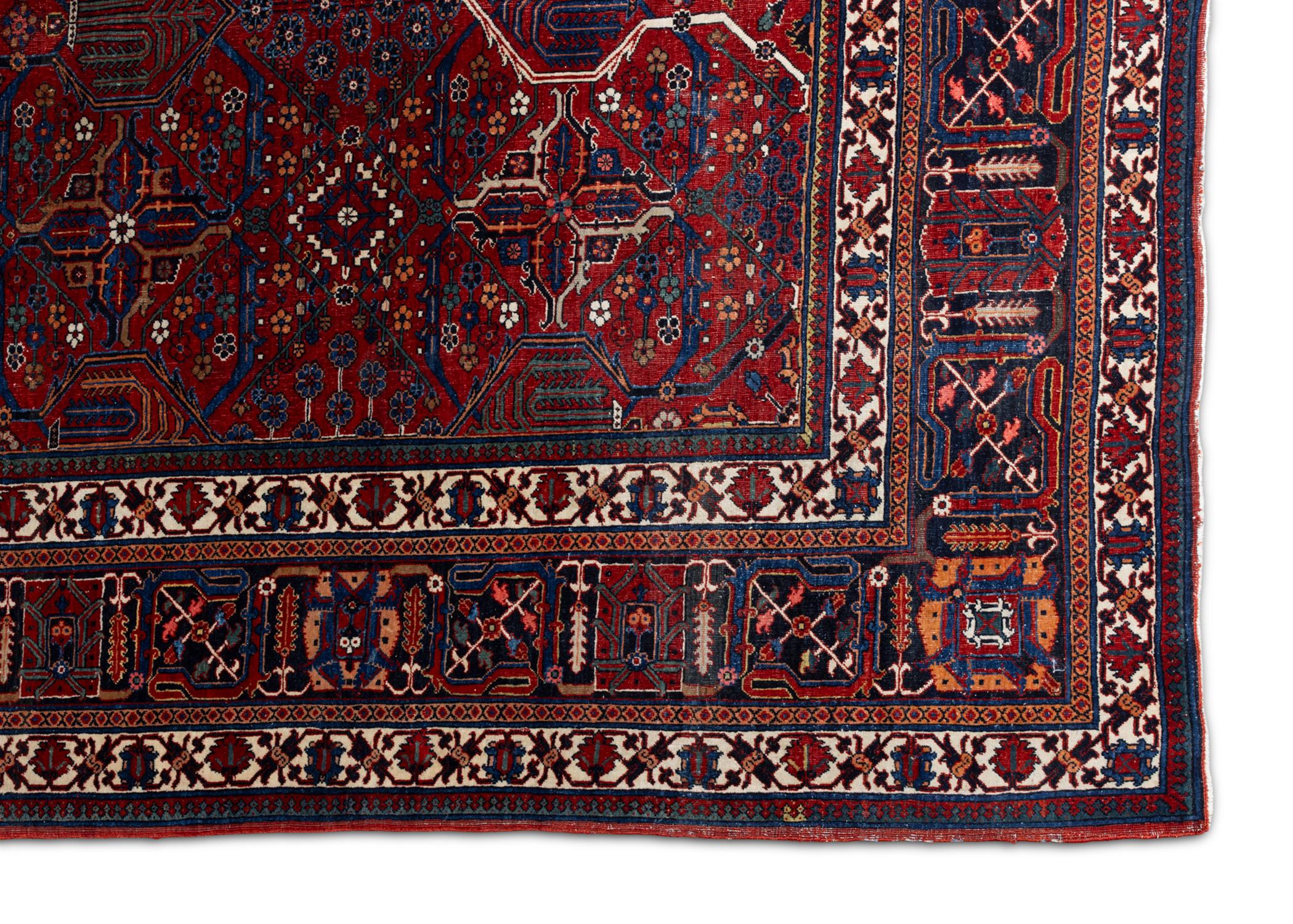 A SEMI ANTIQUE MEIMEH CARPET, CENTRAL PERSIA C.1915, 366 X 267CM the small centre medallion on - Image 4 of 5