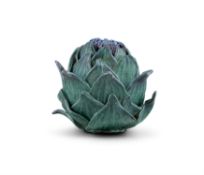 RAOH SCHORR (SWISS 1901 - 1991) A flowering artichoke covered dish Earthenware, 9.5 x 9.5 x 9.