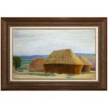 SIR WILLIAM ROTHENSTEIN (1872-1945) Haystacks (c.1930) Oil on canvas, 54 x 88cm Provenance:
