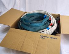A collection of Various Audiophile Speaker Cables including: Audioquest (2 pairs of 2m socket plugs,