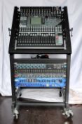 A Rack Mounted Yamaha Digital Mixer and Rack Effects/Processors including a Yamaha 01V 96i Digital