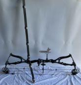 A Bowtech 2007 Commander Compound bow of aluminium alloy construction with Sure Loc sights