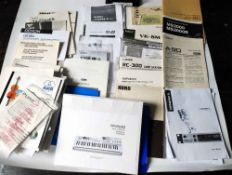 A Collection of Hi-Fi and Music Equipment Manuals, Original manuals as well some printed manuals.