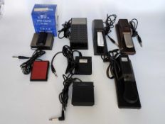 A Collection of Foot Switches and Damper Pedals, including a Korg Damper Pedal and PS3 Pedal,