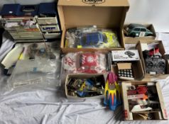 A Hitec Flash 5 digital proportional control system together with Radio control car parts,