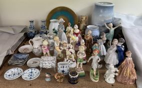 A collection of Royal Worcester figures, including December, March, June,