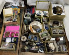 A collection of Cloisonne bird figures, boxes and covers,