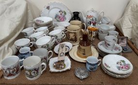 A Czeckoslovakian porcelain floral decorated part coffee set together with a Royal York part tea
