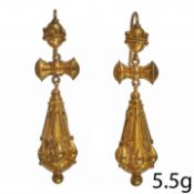 FINE PAIR OF ETRUSCAN REVIVAL EARRINGS