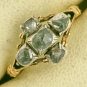 RARE GOLD GEORGIAN DIAMOND RING