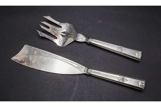 2 Teile Jugendstil Vorlegebesteck / 2 pieces of an Art Nouveau serving cutlery, WMF, ... - Bild 1 aus 4