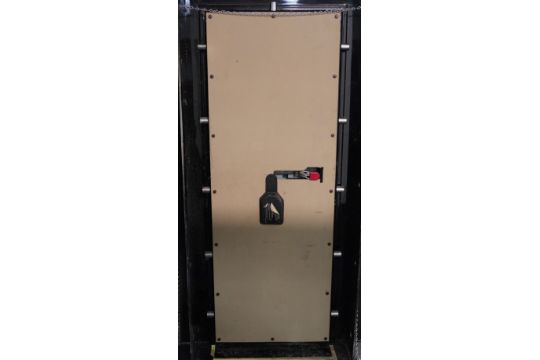 LIBERTY; A BLACK PAINTED GOLD HIGHLIGHTED SAFE/STRONGROOM DOOR - Image 2 of 8