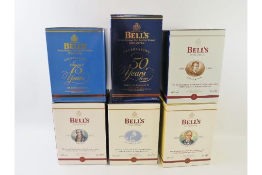 Six commemorative Bell's Scotch Whisky ceramic decanters in original boxes to include Christmas - Image 2 of 2