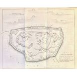 INDIA - ANGLO SIKH WARS - Original 19th century engraved Siege Plan of the Fort of Mooltan. Rare
