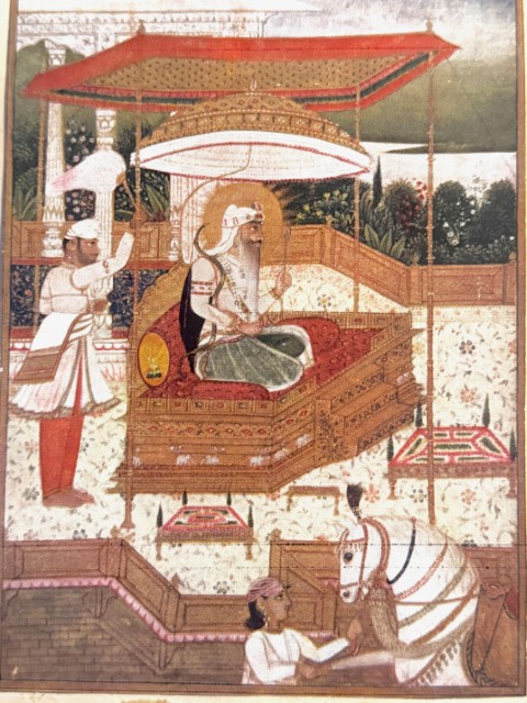 INDIA - PUNJAB - Original 1900s colour plate of Maharaja Ranjit Singh after a Sikh Court Miniature - Image 2 of 2