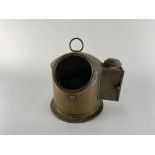 A brass ship's gimballed compass or binnacle, H 23cm