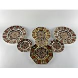 A selection of Royal Crown Derby Imari patterned tableware, cabinet plates and saucers