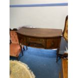 Mahogany bow front sideboard