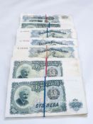 Approx. 350 Bulgarian bank notes