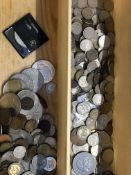 Large unsorted coin collection