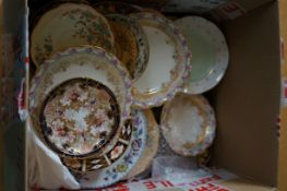 Box of plates to include Royal crown derby & other