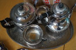 Early silver plated tea set