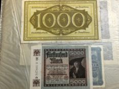 Album of early German bank notes 1914-1923, roughl