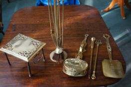 Fire companion & other brass ware