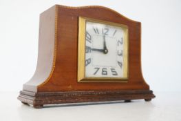 Edwardian inlaid mantle clock