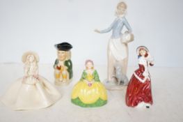 Nao figure, toby jug & 3 others