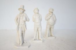 3 Hadley Worcester white figures