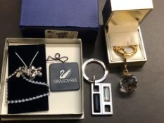 2 Swarovski key rings & Swarovski charm bracelet