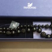 Swarovski jet necklace as new with box & tags Leng