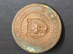 Early jaguar possible bronze 4l car badge