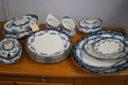 Bourne & Leigh blue & white service