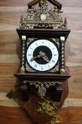Dutch wall clock with pendulum & weights