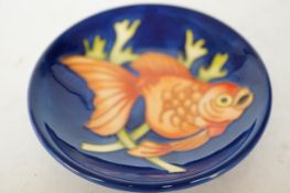 Moorcroft Chinese carp coaster Kerry Goodwin