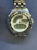 Pod digital chronograph wristwatch