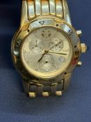 Aston Gerrard gold plated chronograph wristwatch