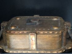 Wood & copper arts & crafts box