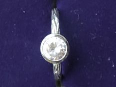 Ladies large stone silver ring boxed