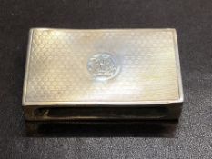 Silver 1922 Birmingham large match box holder Weig
