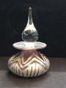 Art glass scent bottle with sterling silver possib