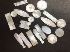 20 Early Chinese gaming tokens -Mother of pearl