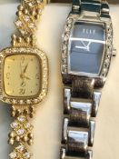Ladies Diamonesque quartz watch with box