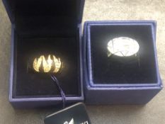 2 Swarovski rings boxed